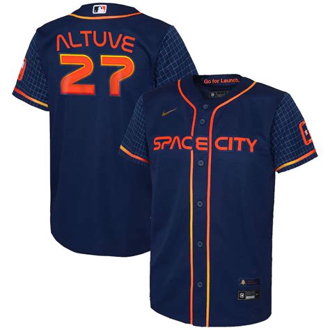 Youth Houston Astros Jose Altuve Nike Navy 2022 City Connect Replica 